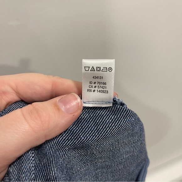 Loft Belted Linen Blend Wide Leg Culotte Pants in Blue Size Large - Picture 9 of 11